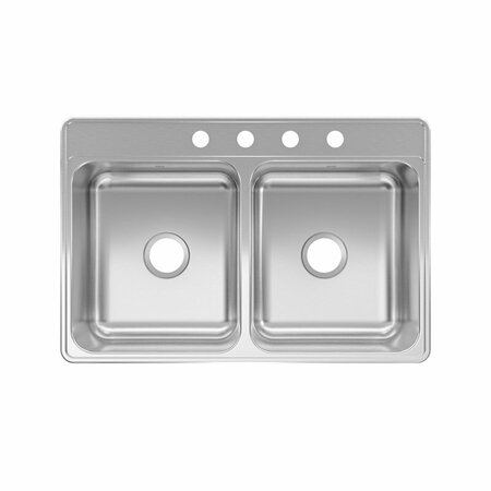 FRANKE KITCHEN SINK DBL 7 in. 22G CDLA3322-7-4N